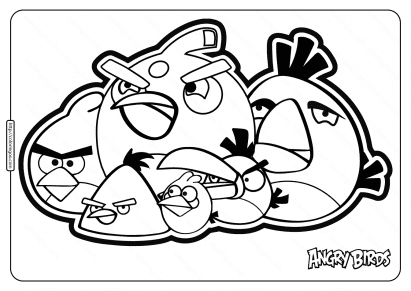 printable angry birds pdf coloring page