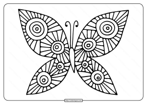 printable butterfly pdf coloring page e1588337268852