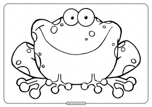 printable frog pdf coloring page e1588340379325