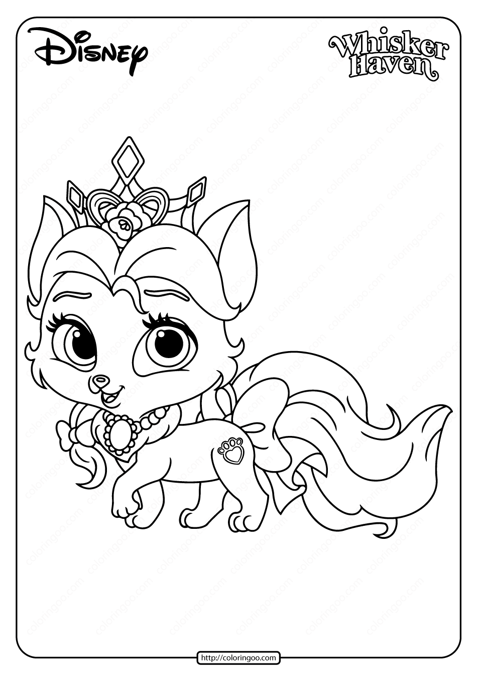 printable palace pets rouge coloring pages