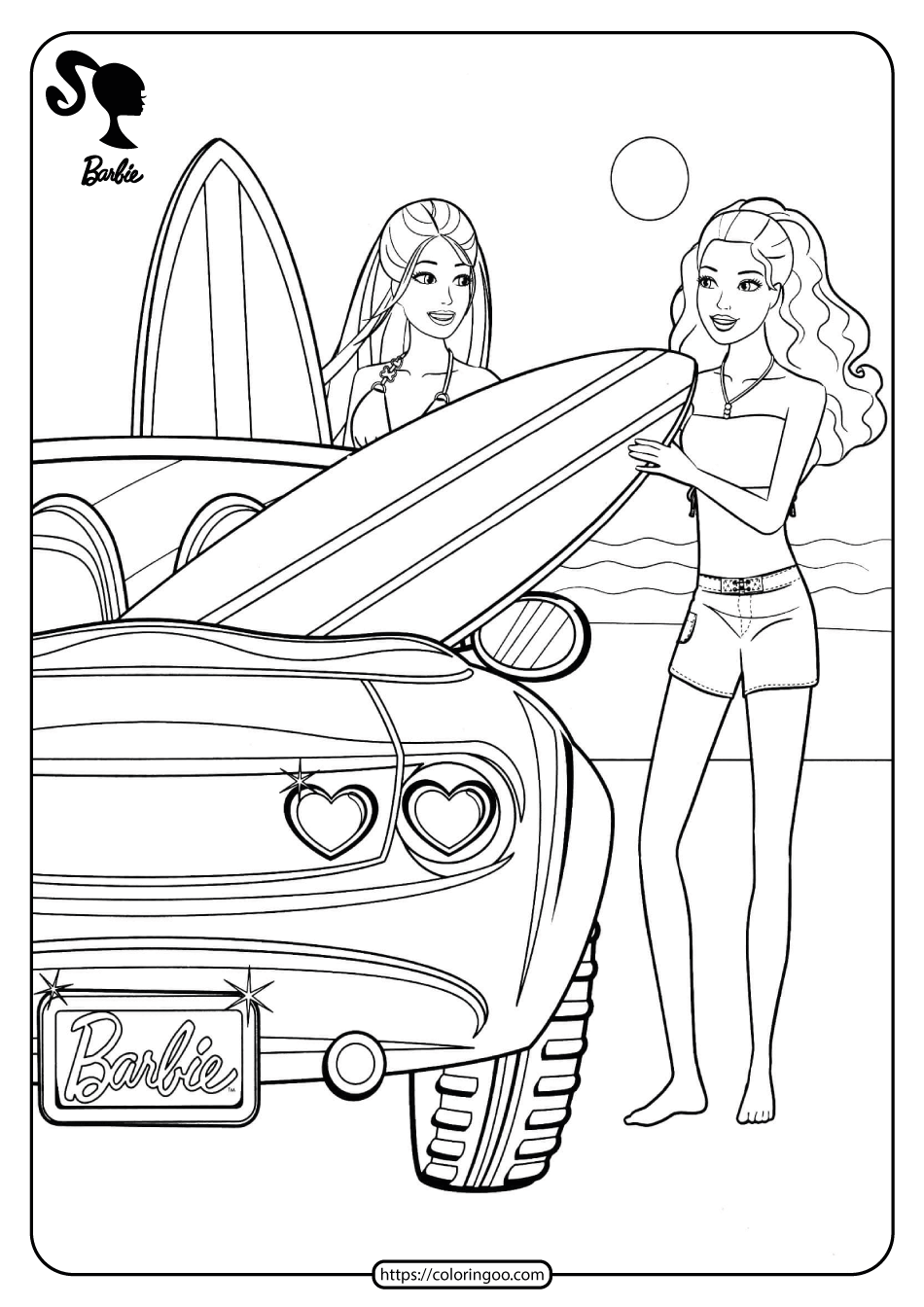 free printable barbie coloring pages 10