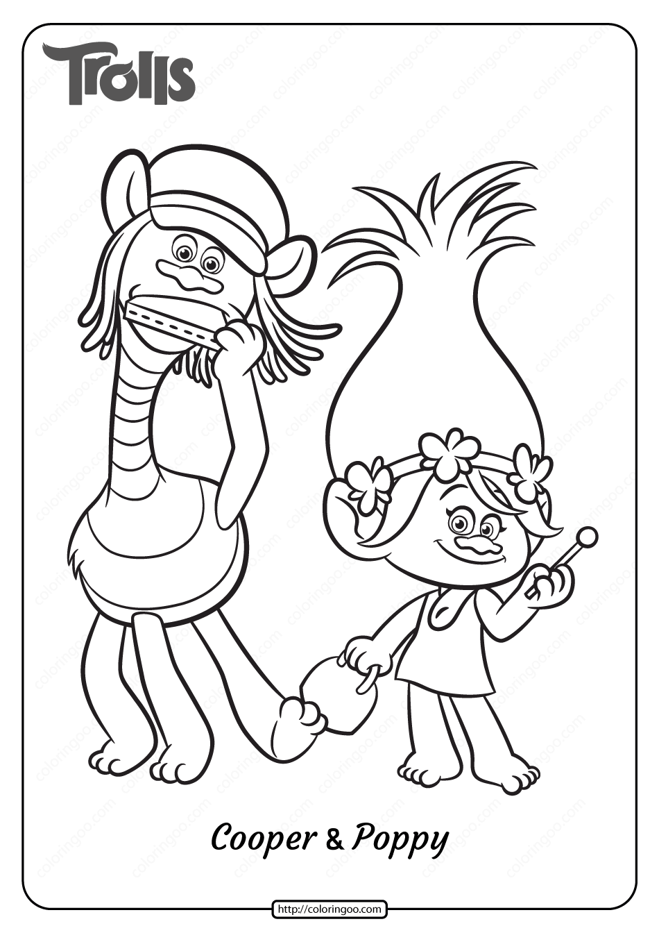 free printable cooper and poppy pdf coloring page