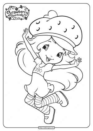 free printable strawberry shortcake coloring page 14
