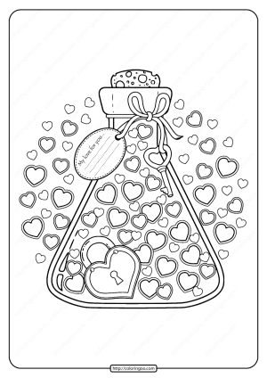 printable my love for you pdf coloring page