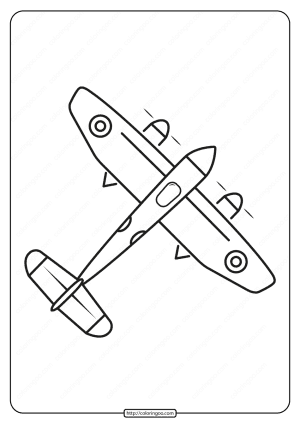 free printable airplane coloring page