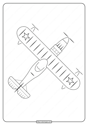 free printable airplane pdf coloring page 09