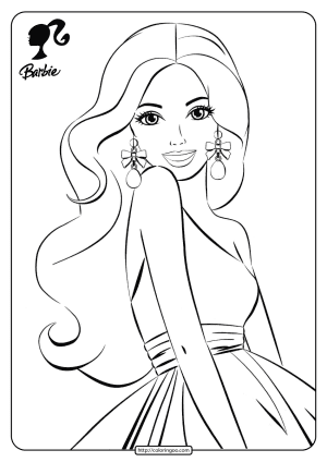 free printable barbie pdf coloring pages 17