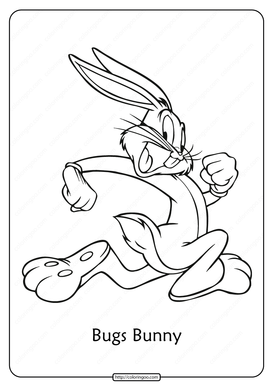 free printable bugs bunny pdf coloring page 02
