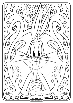 free printable bugs bunny pdf coloring page