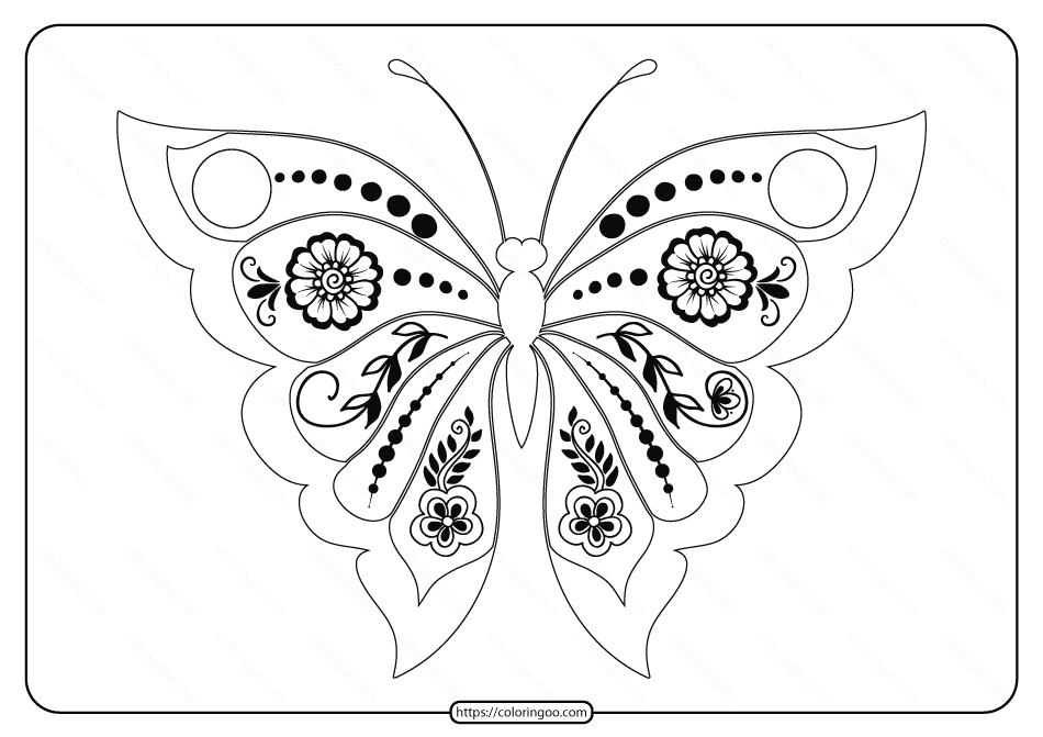 free printable butterfly pdf coloring pages 54 e1591097208589