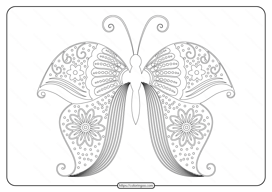 free printable butterfly pdf coloring pages 55 e1591097376751