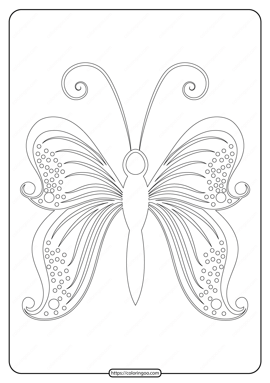 free printable butterfly pdf coloring pages 56