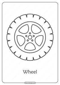 free printable car wheel pdf coloring page