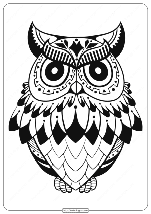 free printable owl coloring page 003