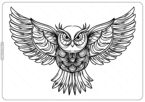free printable owl coloring page 006