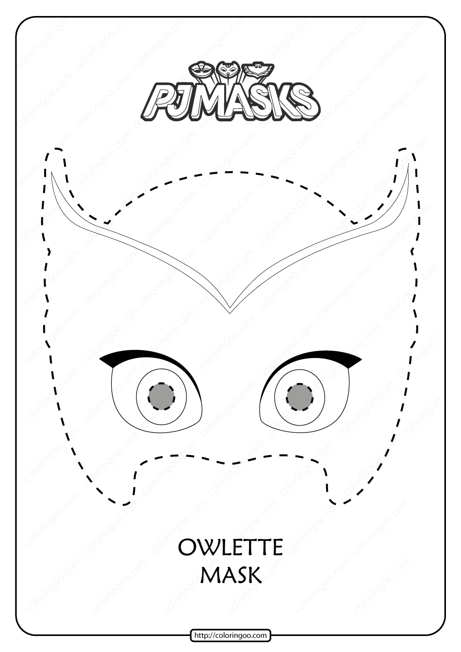 free printable pj masks owlette coloring page