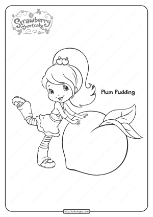 free printable plum pudding coloring pages