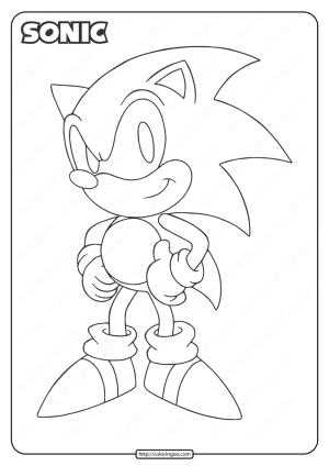 free printable sonic pdf coloring pages