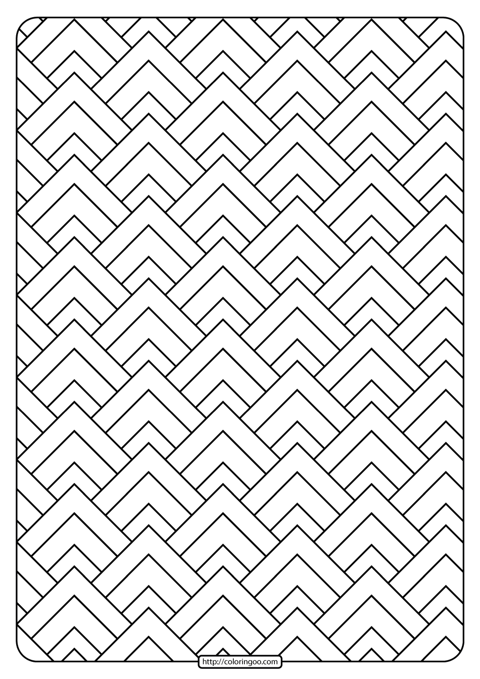 free printable triangular shapes pdf coloring page