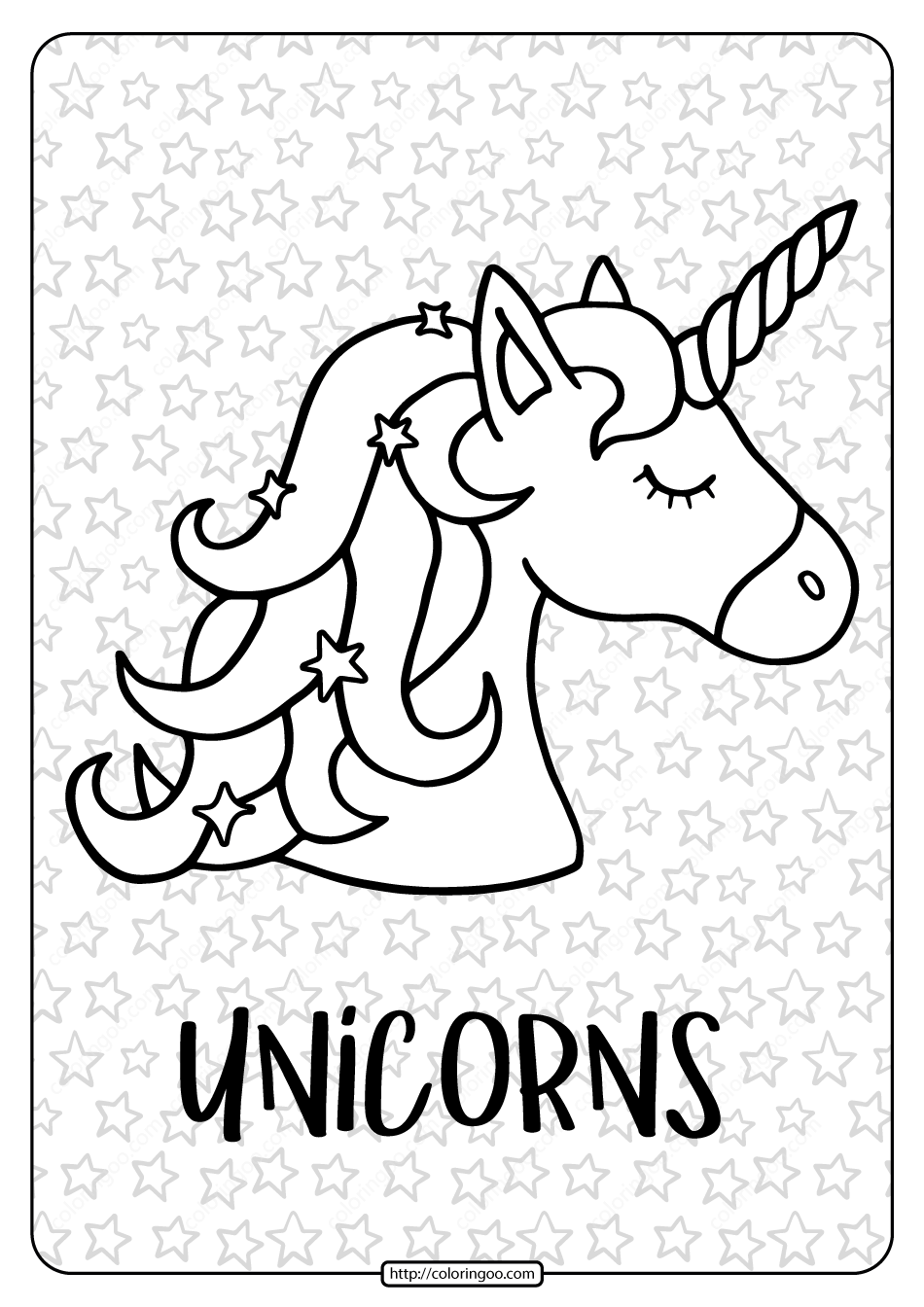 free printable unicorns are real pdf coloring page