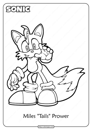 printable miles tails prower pdf coloring pages