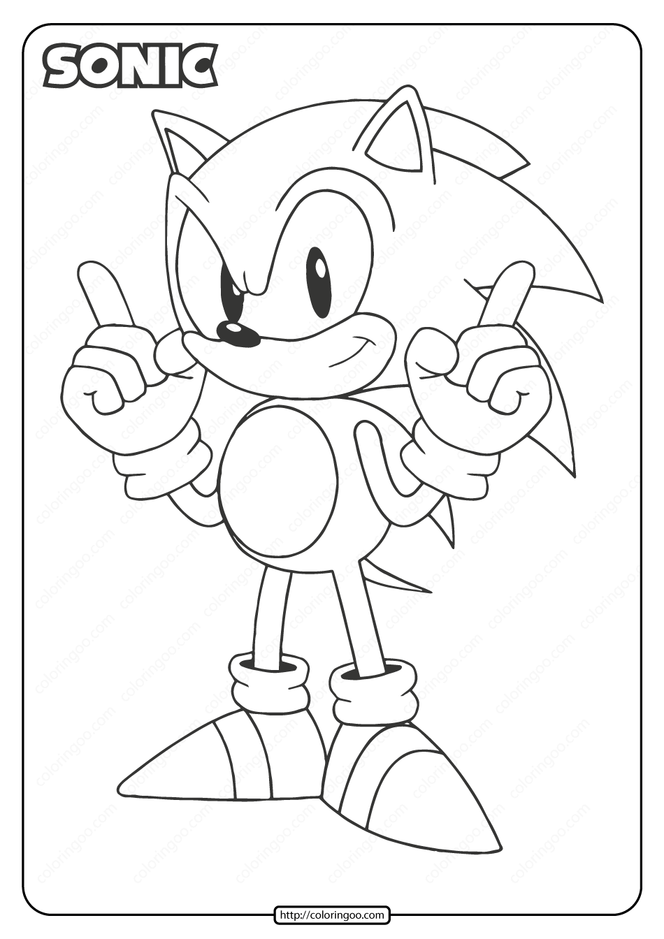 printable sonic pdf coloring pages