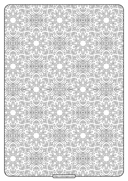 Free Printable Mandala Pattern Coloring Page 37