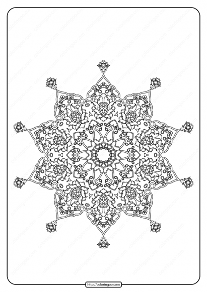 Free Printable Mandala Pattern Coloring Page 41