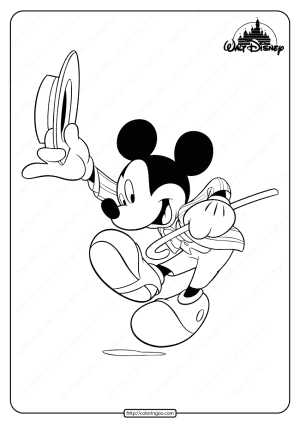 printable dapper mickey mouse pdf coloring page