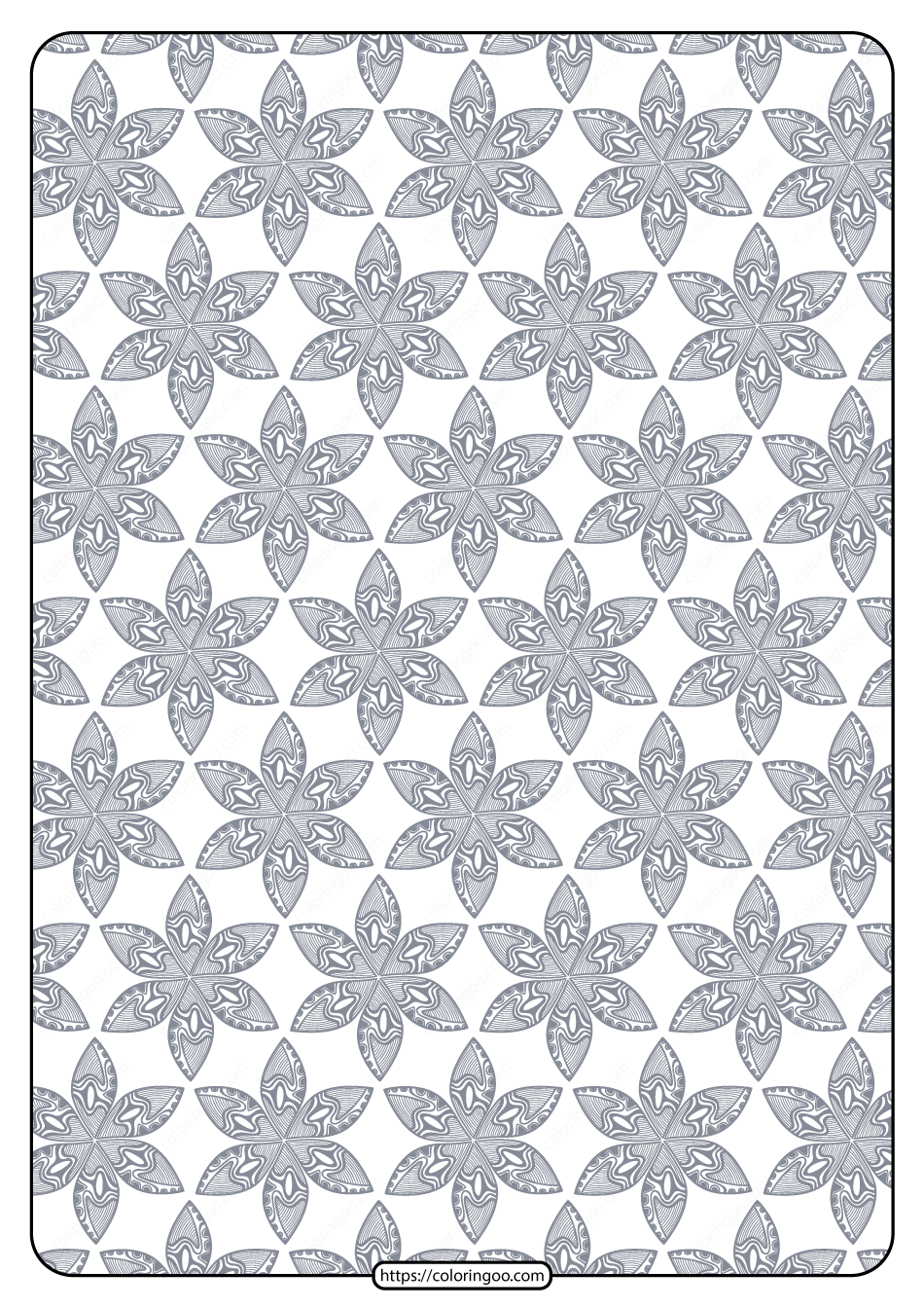 printable flower geometric pattern coloring page 10