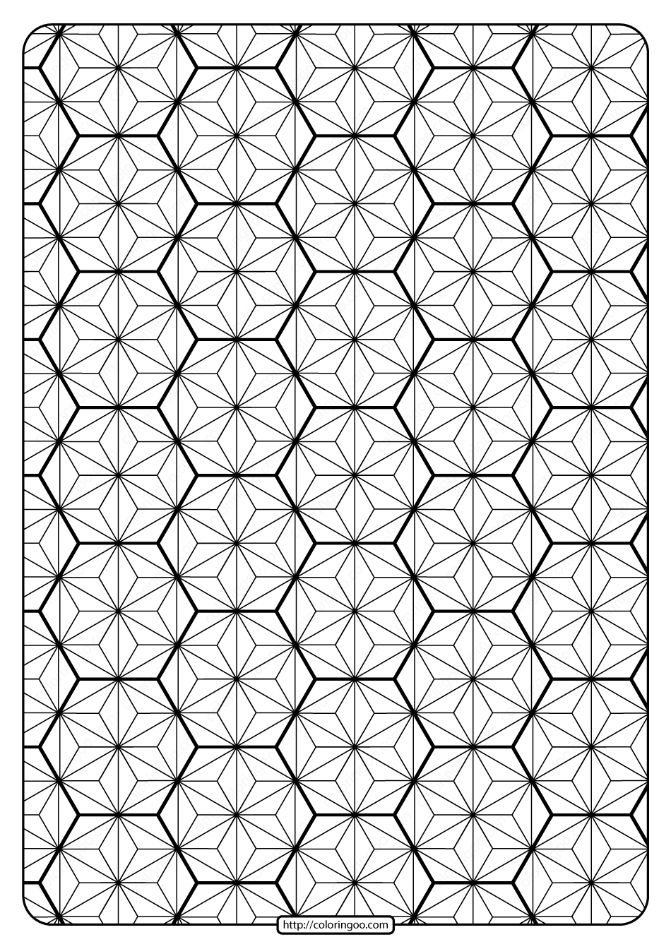 printable geometric pattern pdf coloring page 023