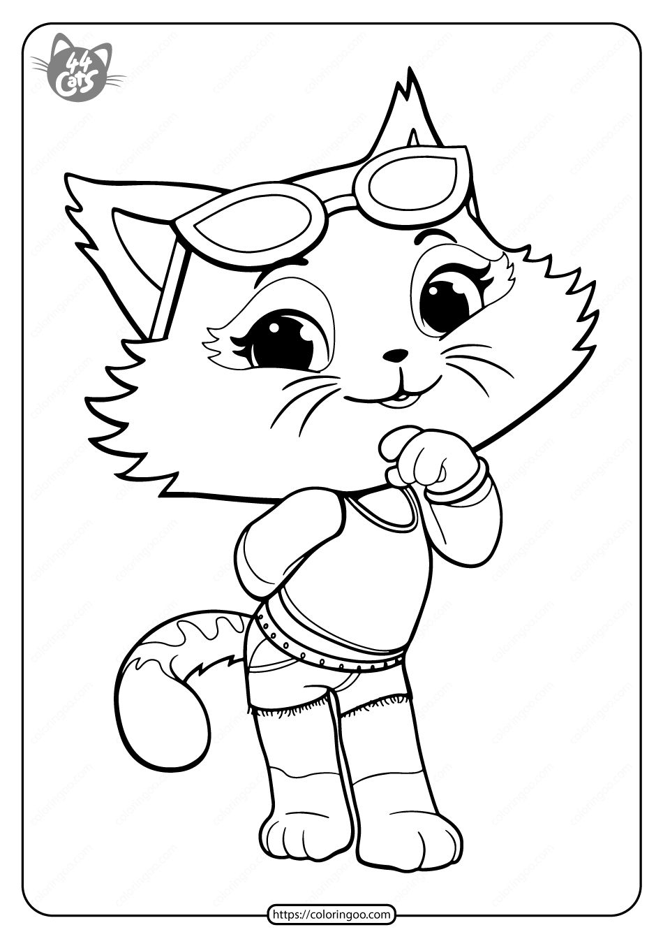 free printable 44 cats milady pdf coloring pages