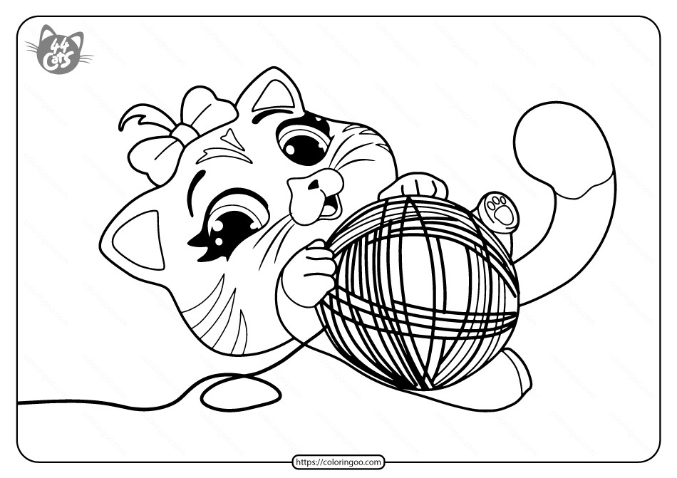 free printable 44 cats pilou pdf coloring pages