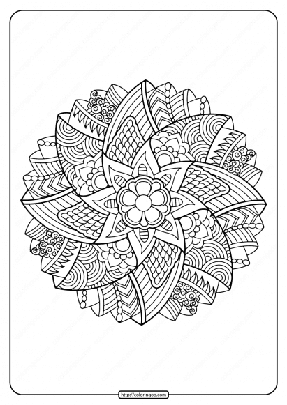 free printable adult floral mandala coloring page 56