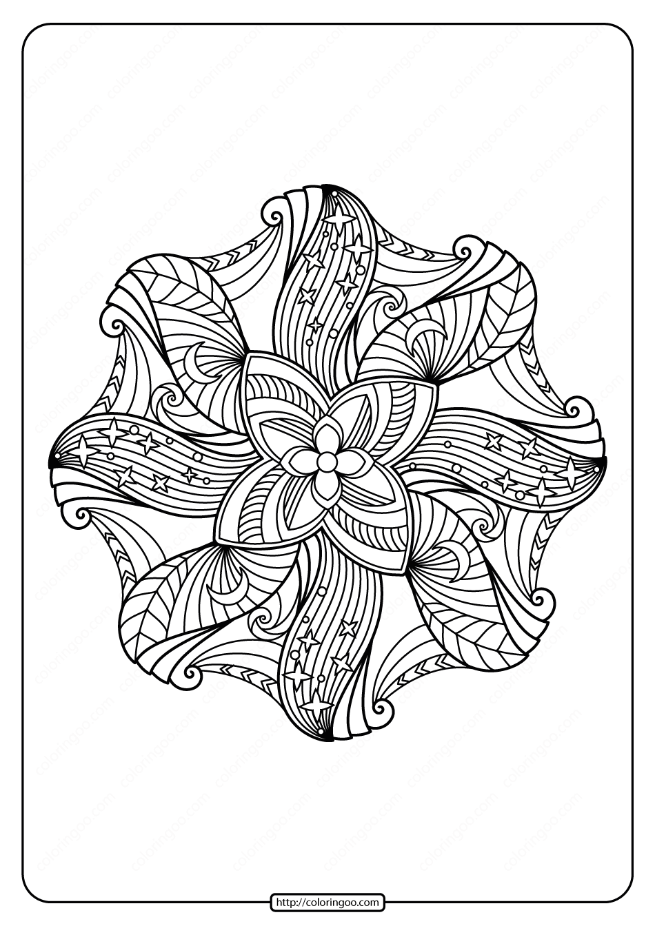 free printable adult floral mandala coloring page 58