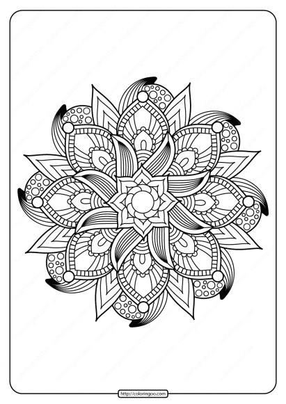 free printable adult floral mandala coloring page 59