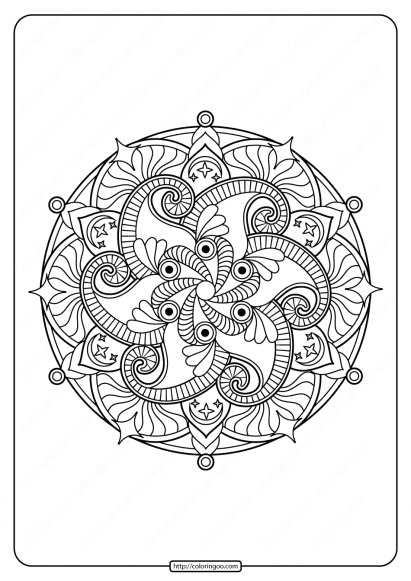 free printable adult floral mandala coloring page 60