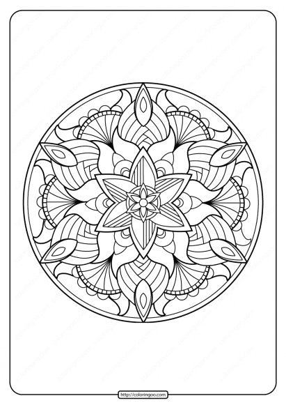 free printable adult floral mandala coloring page 63