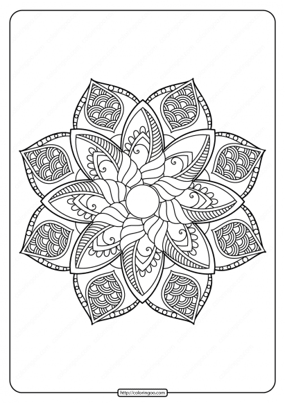 free printable adult floral mandala coloring page 64