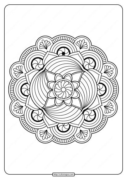 free printable adult floral mandala coloring page 67