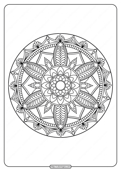free printable adult floral mandala coloring page 71