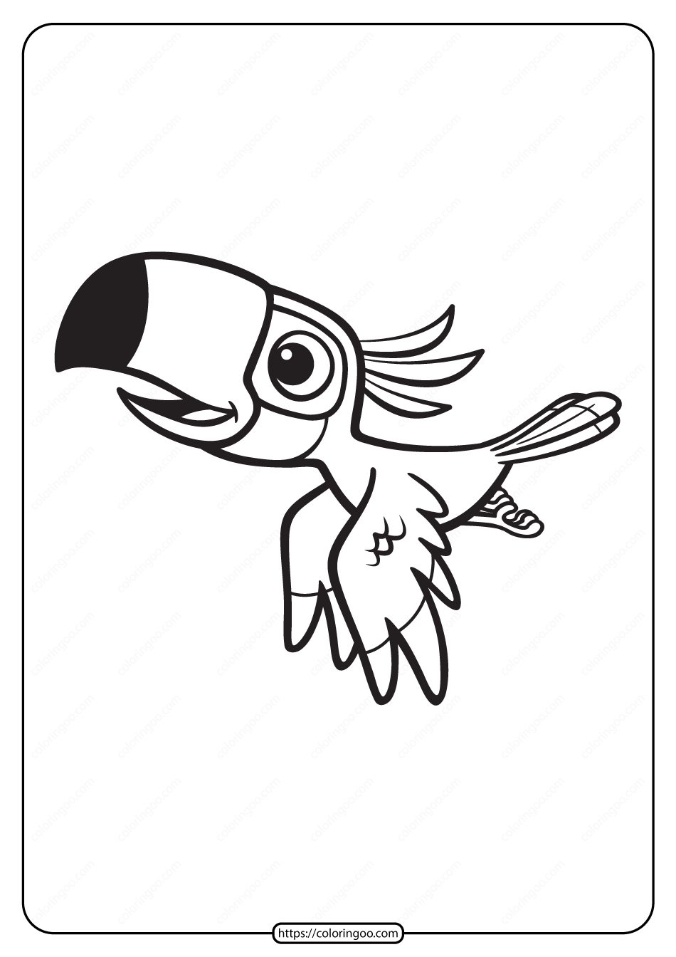 free printable animals bird pdf coloring pages 01
