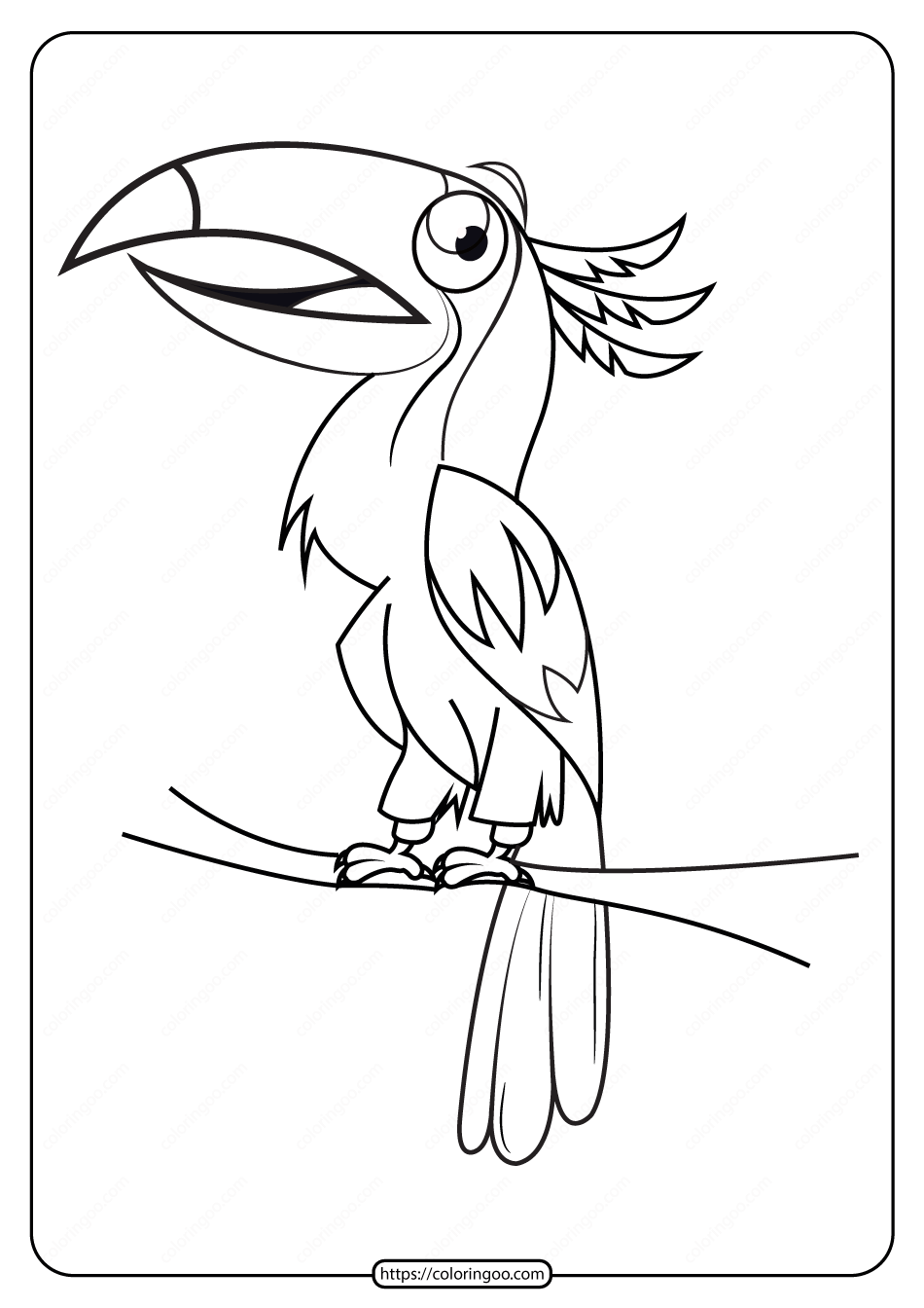 free printable animals bird pdf coloring pages 09