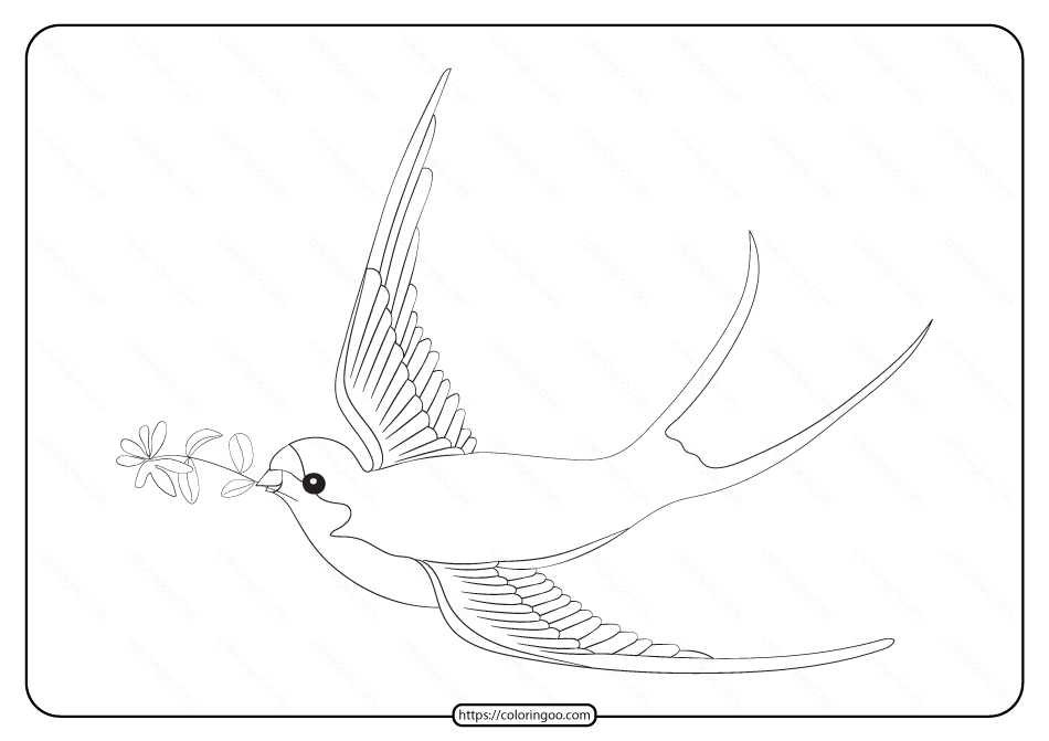 free printable animals bird pdf coloring pages 27