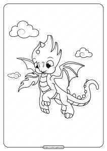 Printable Dragon Coloring Book For Kids