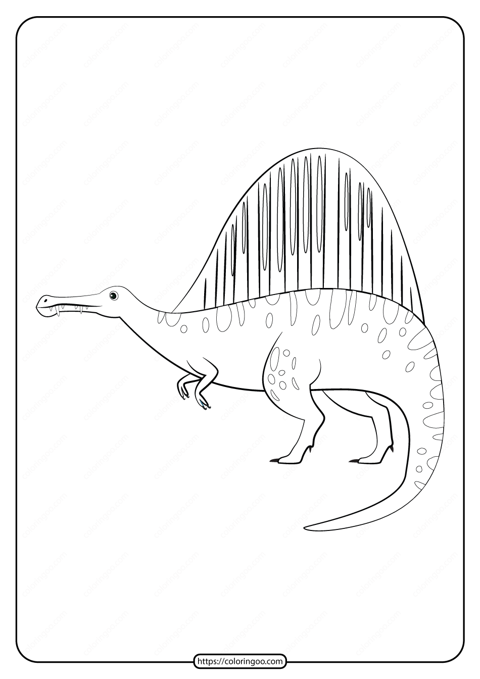 free printable animals dinosaur coloring pages 27