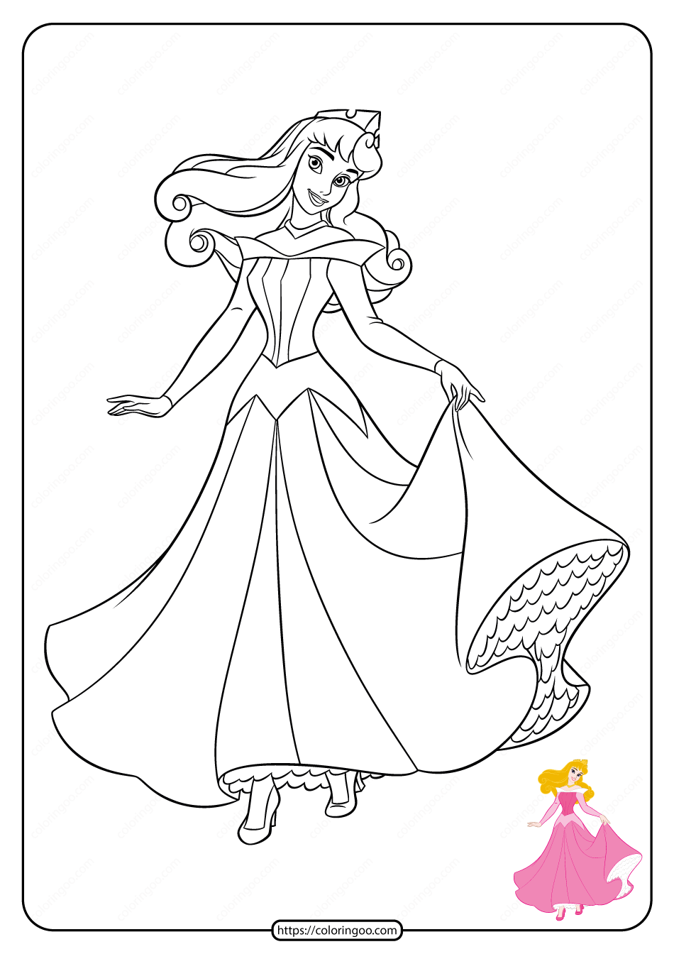 Free Printable Disney Princess Coloring Pages 20