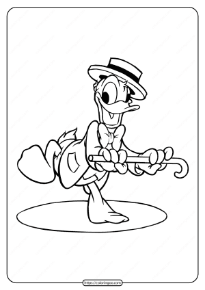 free printable donald duck pdf coloring page 15