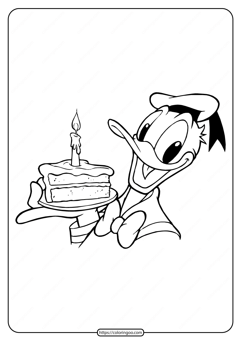 free printable donald duck pdf coloring page 18