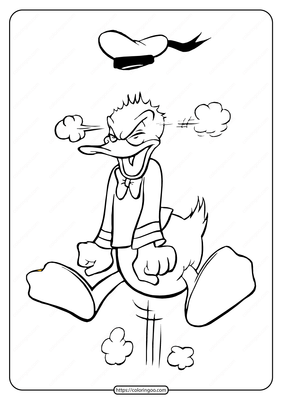 free printable donald duck pdf coloring page 20